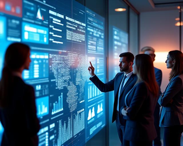 Analysts collaborating on data visualization